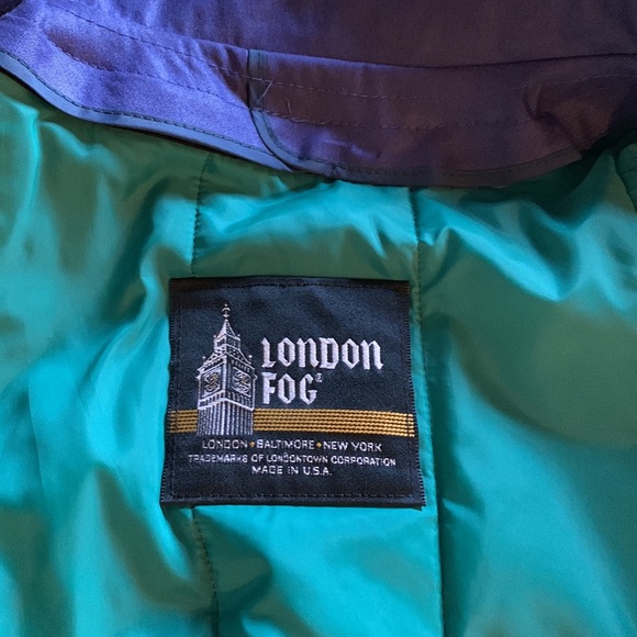 London Fog Purple Raincoat * 14 Petite - Picture 7 of 16